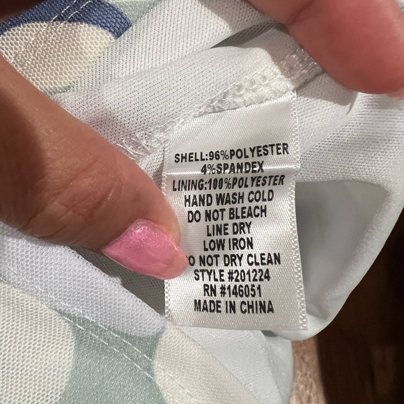 MONTEAU Pastel Printed Long sleeve Mesh Top | Mockneck M y2k K - Picture 3 of 6